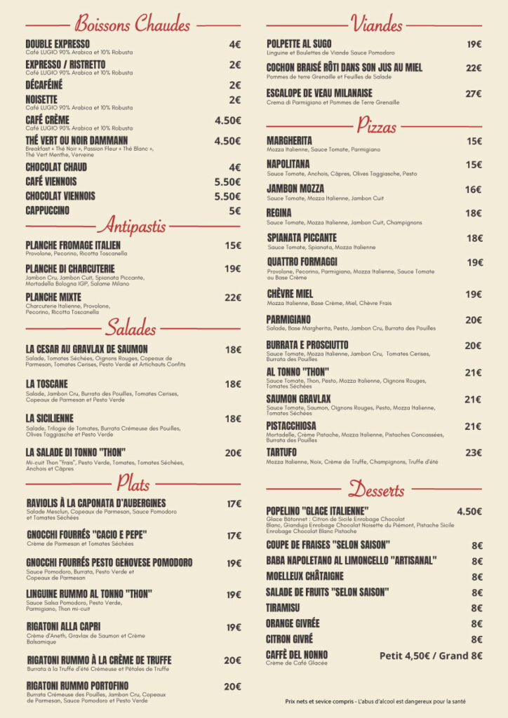 menu bambi a3 verso